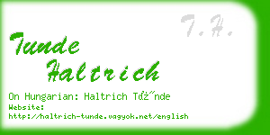 tunde haltrich business card